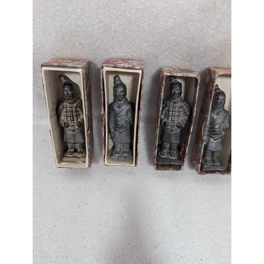 Set Of 5 Vintage Chinese Terracotta Warriors of Xian China Souvenirs